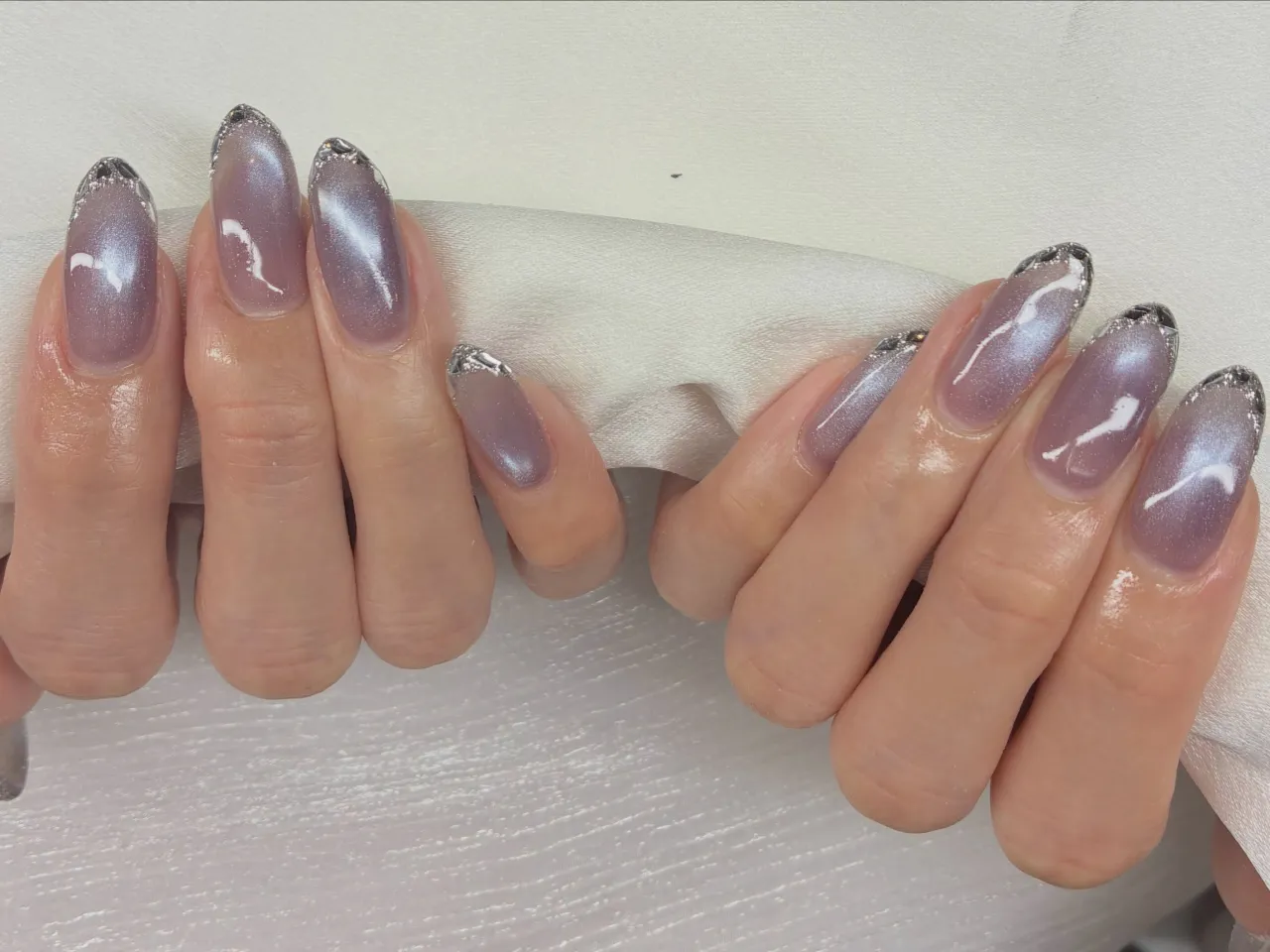 💜ラベンダーマグネット×ガラスフレンチ✨